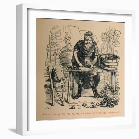 'Caesar looking for the Pearls for which Britain was celebrated', c1860, (c1860)-John Leech-Framed Giclee Print