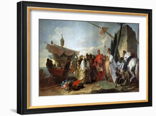 Caesar Meeting Cleopatra, 1747-Giovanni Domenico Tiepolo-Framed Giclee Print