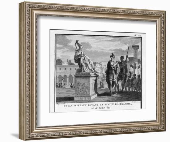 Caesar Weeps Before the Statue of Alexander-Augustyn Mirys-Framed Photographic Print