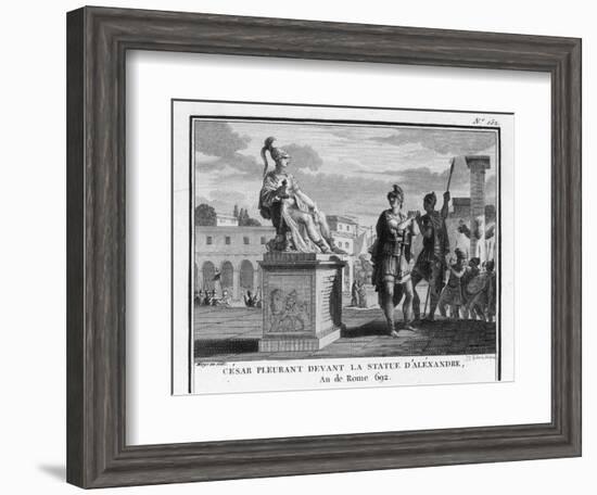 Caesar Weeps Before the Statue of Alexander-Augustyn Mirys-Framed Photographic Print