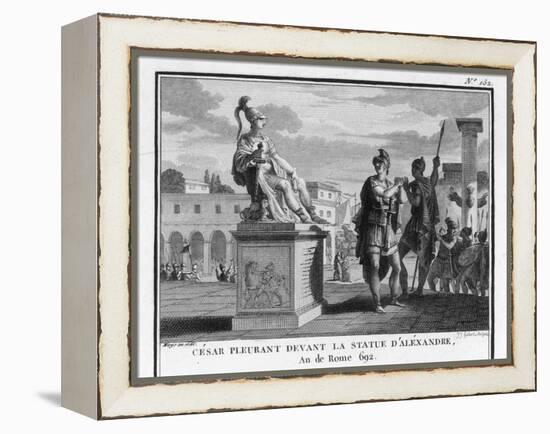 Caesar Weeps Before the Statue of Alexander-Augustyn Mirys-Framed Premier Image Canvas