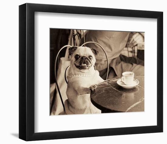 Caf� Pug-Jim Dratfield-Framed Art Print