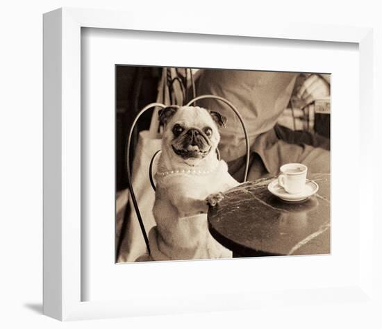 Caf� Pug-Jim Dratfield-Framed Art Print