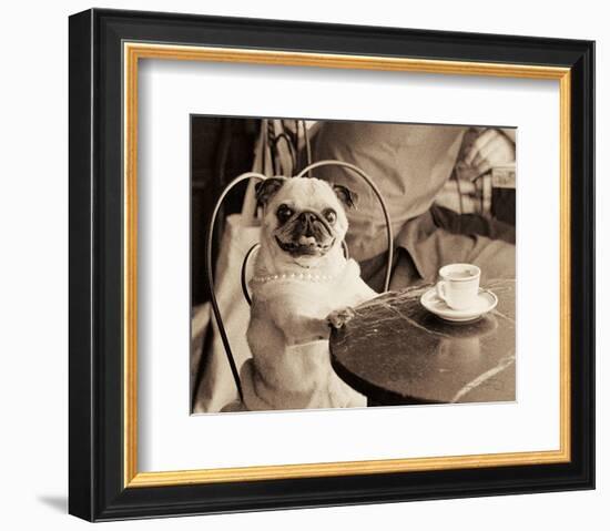 Caf� Pug-Jim Dratfield-Framed Art Print