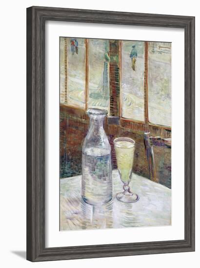 Caf‚ Table with Absinthe-Vincent van Gogh-Framed Giclee Print