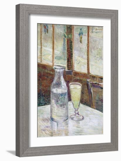 Caf‚ Table with Absinthe-Vincent van Gogh-Framed Giclee Print