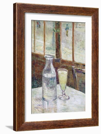 Caf‚ Table with Absinthe-Vincent van Gogh-Framed Giclee Print