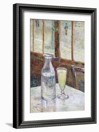 Caf‚ Table with Absinthe-Vincent van Gogh-Framed Giclee Print