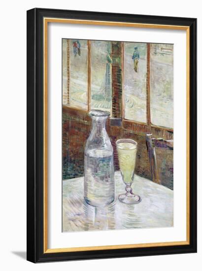 Caf‚ Table with Absinthe-Vincent van Gogh-Framed Giclee Print