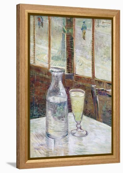 Caf‚ Table with Absinthe-Vincent van Gogh-Framed Premier Image Canvas