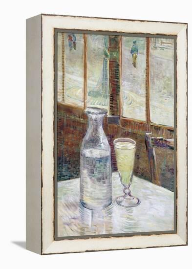 Caf‚ Table with Absinthe-Vincent van Gogh-Framed Premier Image Canvas