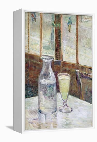 Caf‚ Table with Absinthe-Vincent van Gogh-Framed Premier Image Canvas