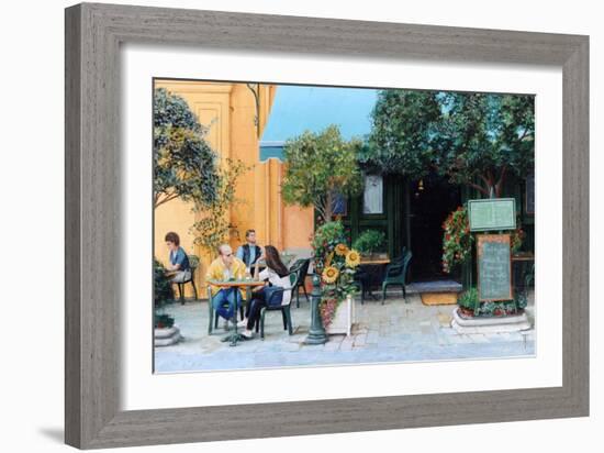 Cafe, Aix-En-Provence, 1999-Trevor Neal-Framed Giclee Print