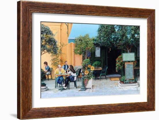 Cafe, Aix-En-Provence, 1999-Trevor Neal-Framed Giclee Print