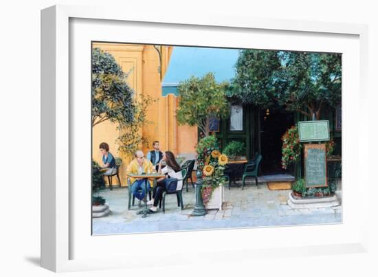 Cafe, Aix-En-Provence, 1999-Trevor Neal-Framed Giclee Print