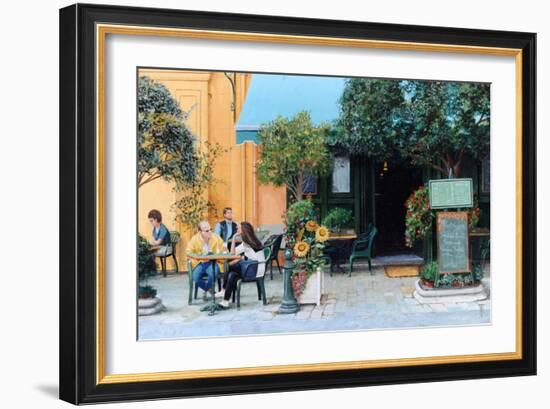 Cafe, Aix-En-Provence, 1999-Trevor Neal-Framed Giclee Print