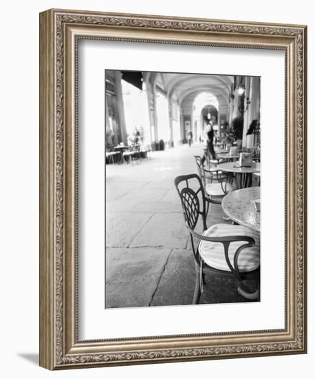 Cafe and Archway, Turin, Italy-Walter Bibikow-Framed Photographic Print