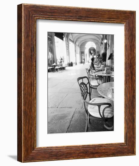 Cafe and Archway, Turin, Italy-Walter Bibikow-Framed Photographic Print