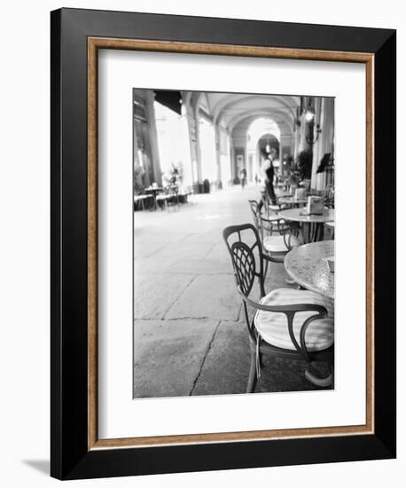 Cafe and Archway, Turin, Italy-Walter Bibikow-Framed Photographic Print