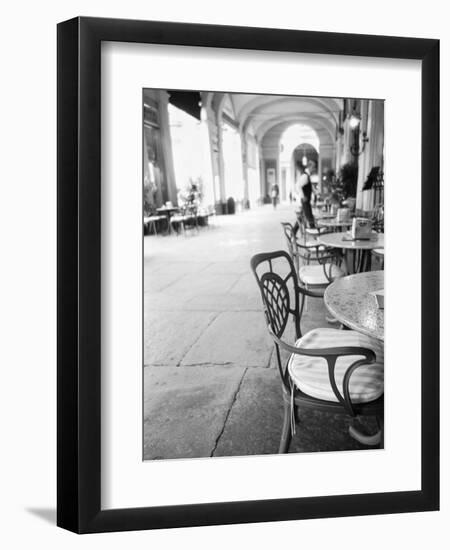 Cafe and Archway, Turin, Italy-Walter Bibikow-Framed Photographic Print
