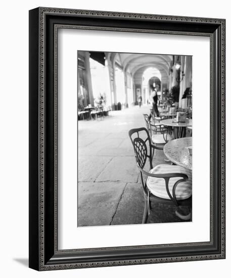 Cafe and Archway, Turin, Italy-Walter Bibikow-Framed Photographic Print