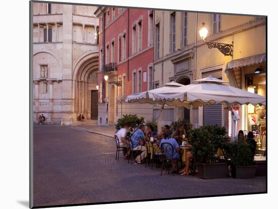 Cafe and Baptistry, Parma, Emilia Romagna, Italy, Europe-Frank Fell-Mounted Photographic Print