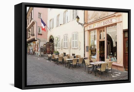 Cafe Au Croissant Dore, Rue Marchands, Colmar, Alsace, France, Europe-Markus Lange-Framed Premier Image Canvas