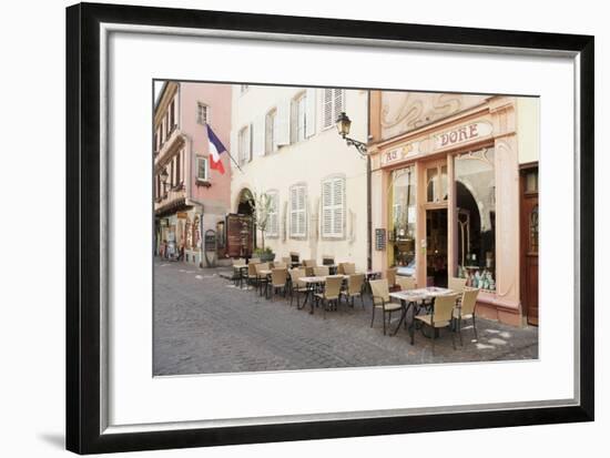 Cafe Au Croissant Dore, Rue Marchands, Colmar, Alsace, France, Europe-Markus Lange-Framed Photographic Print