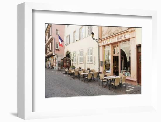 Cafe Au Croissant Dore, Rue Marchands, Colmar, Alsace, France, Europe-Markus Lange-Framed Photographic Print