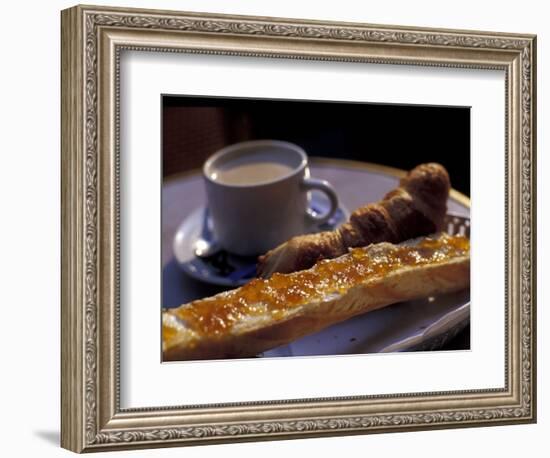 Cafe au Lait, Croissant and Tartine, Paris, France-Michele Molinari-Framed Photographic Print