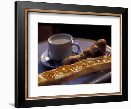 Cafe au Lait, Croissant and Tartine, Paris, France-Michele Molinari-Framed Photographic Print