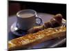 Cafe au Lait, Croissant and Tartine, Paris, France-Michele Molinari-Mounted Photographic Print