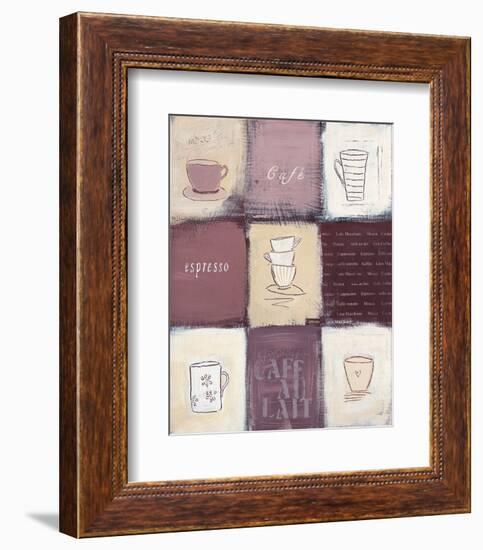 Cafe Au Lait-Anna Flores-Framed Premium Giclee Print