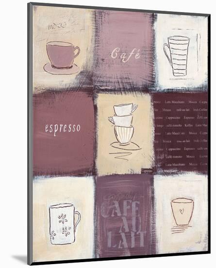 Cafe Au Lait-Anna Flores-Mounted Art Print