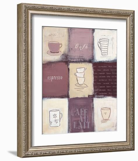 Cafe Au Lait-Anna Flores-Framed Art Print