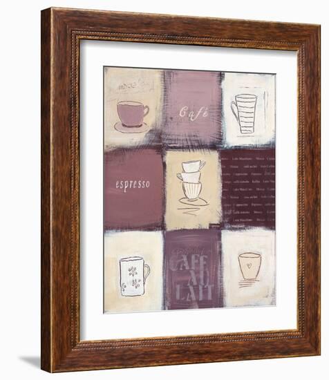 Cafe Au Lait-Anna Flores-Framed Art Print