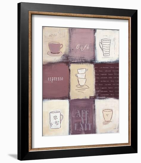 Cafe Au Lait-Anna Flores-Framed Art Print