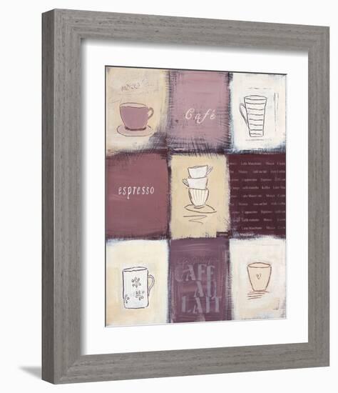 Cafe Au Lait-Anna Flores-Framed Art Print