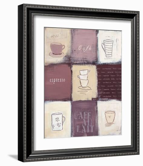 Cafe Au Lait-Anna Flores-Framed Art Print