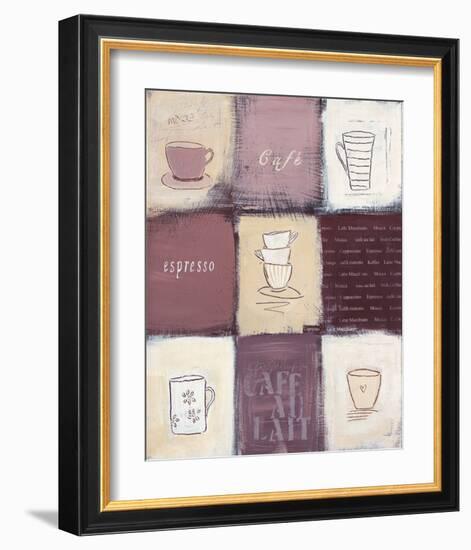 Cafe Au Lait-Anna Flores-Framed Art Print