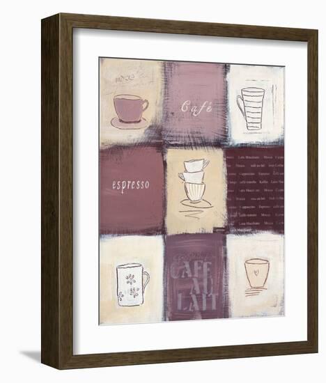 Cafe Au Lait-Anna Flores-Framed Art Print