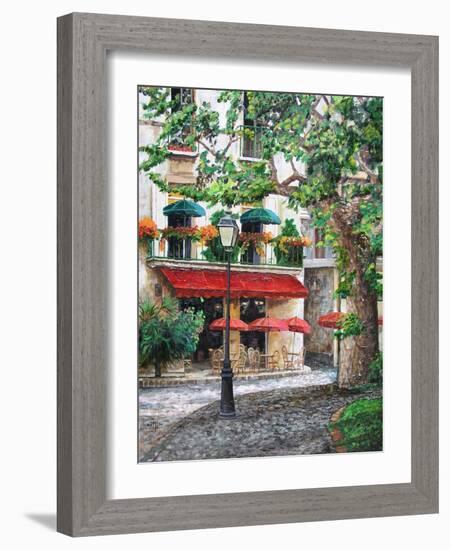 Cafe Beauclaire, Provence, 2004-Trevor Neal-Framed Giclee Print