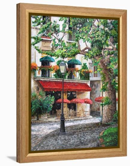 Cafe Beauclaire, Provence, 2004-Trevor Neal-Framed Premier Image Canvas