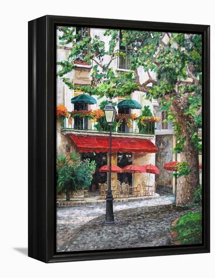 Cafe Beauclaire, Provence, 2004-Trevor Neal-Framed Premier Image Canvas