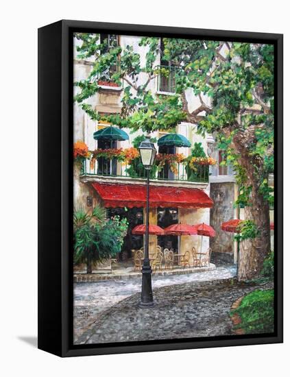 Cafe Beauclaire, Provence, 2004-Trevor Neal-Framed Premier Image Canvas