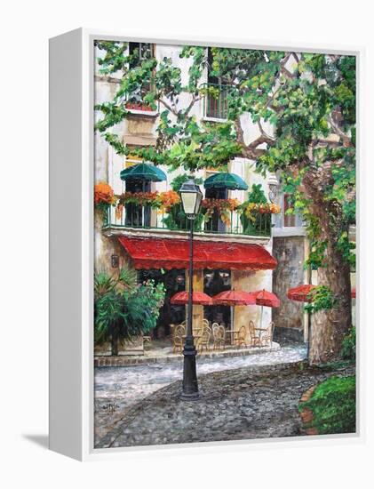 Cafe Beauclaire, Provence, 2004-Trevor Neal-Framed Premier Image Canvas