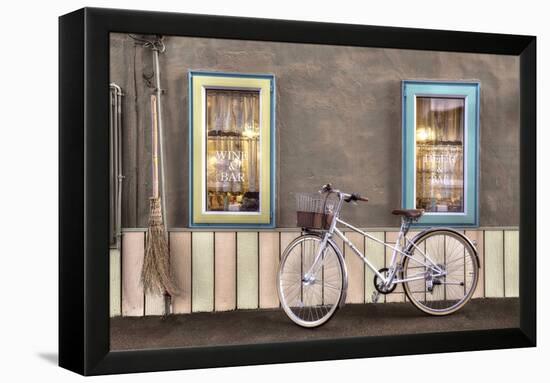 Cafe Bike Ride-Alan Blaustein-Framed Premier Image Canvas