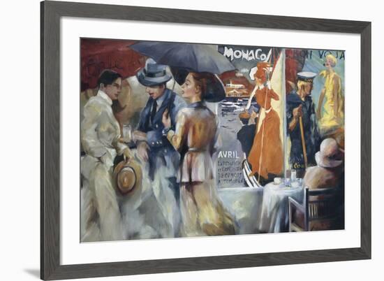 Café Bon Voyage-Maria Zielinska-Framed Art Print