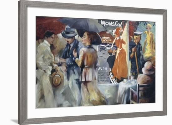 Café Bon Voyage-Maria Zielinska-Framed Art Print