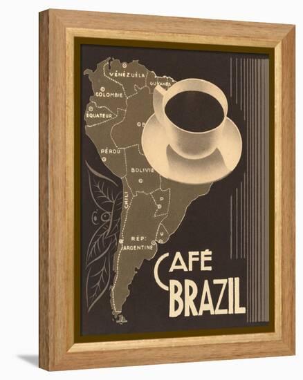 Cafe Brazil II-Hugo Wild-Framed Stretched Canvas